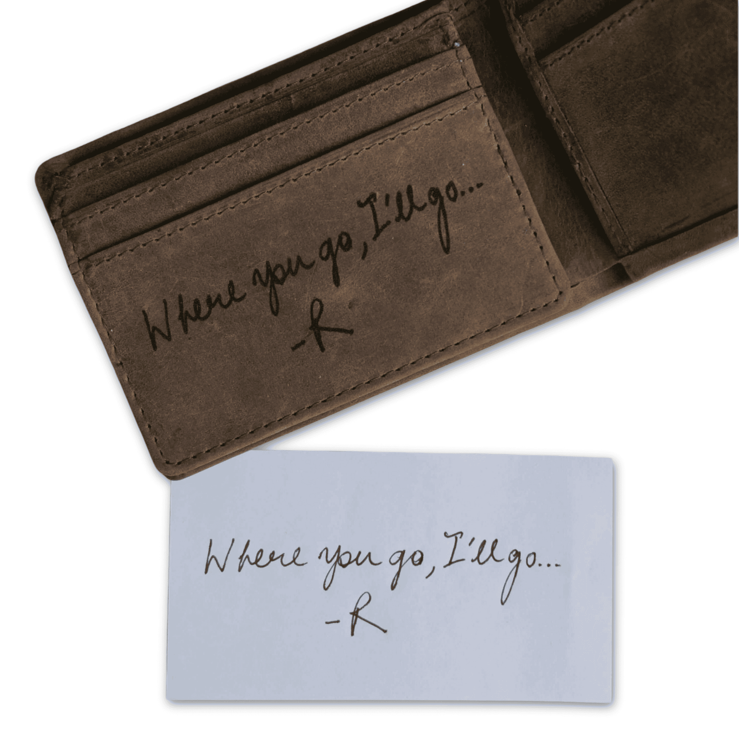 Personalised Men's Brown Leather Wallet - KALGHI