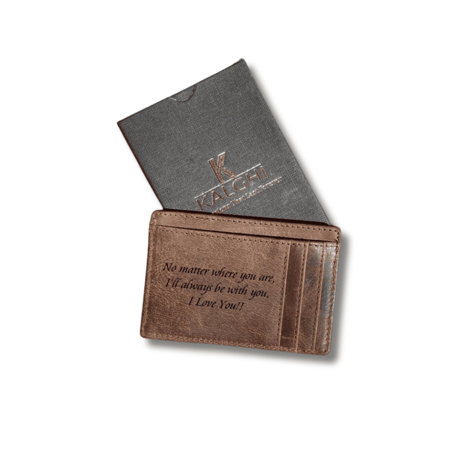 Personalised Sleek Leather card Holder