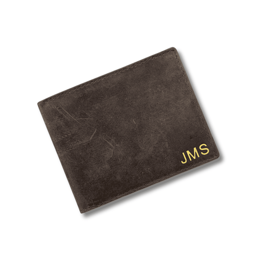 Personalised Brown Vintage Leather Wallet