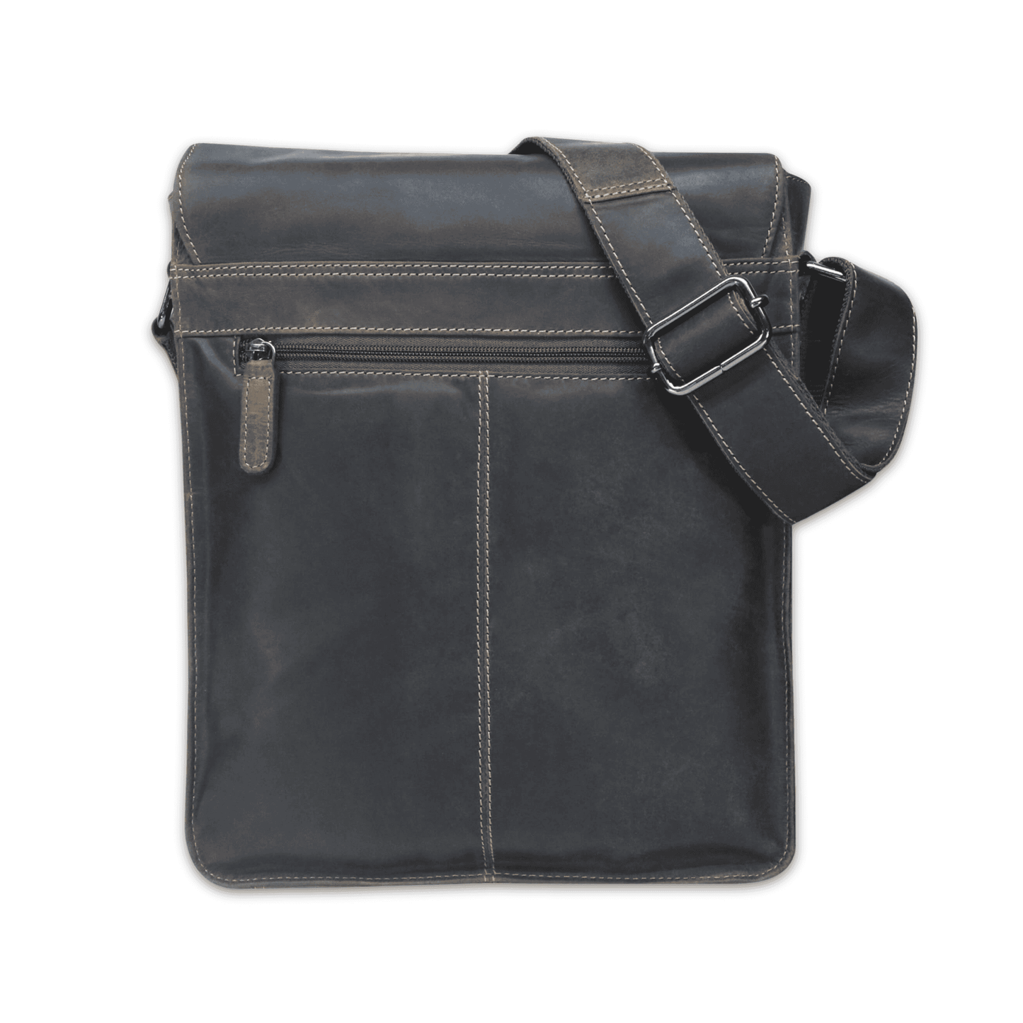 Leather Shoulder Bag Dark Brown