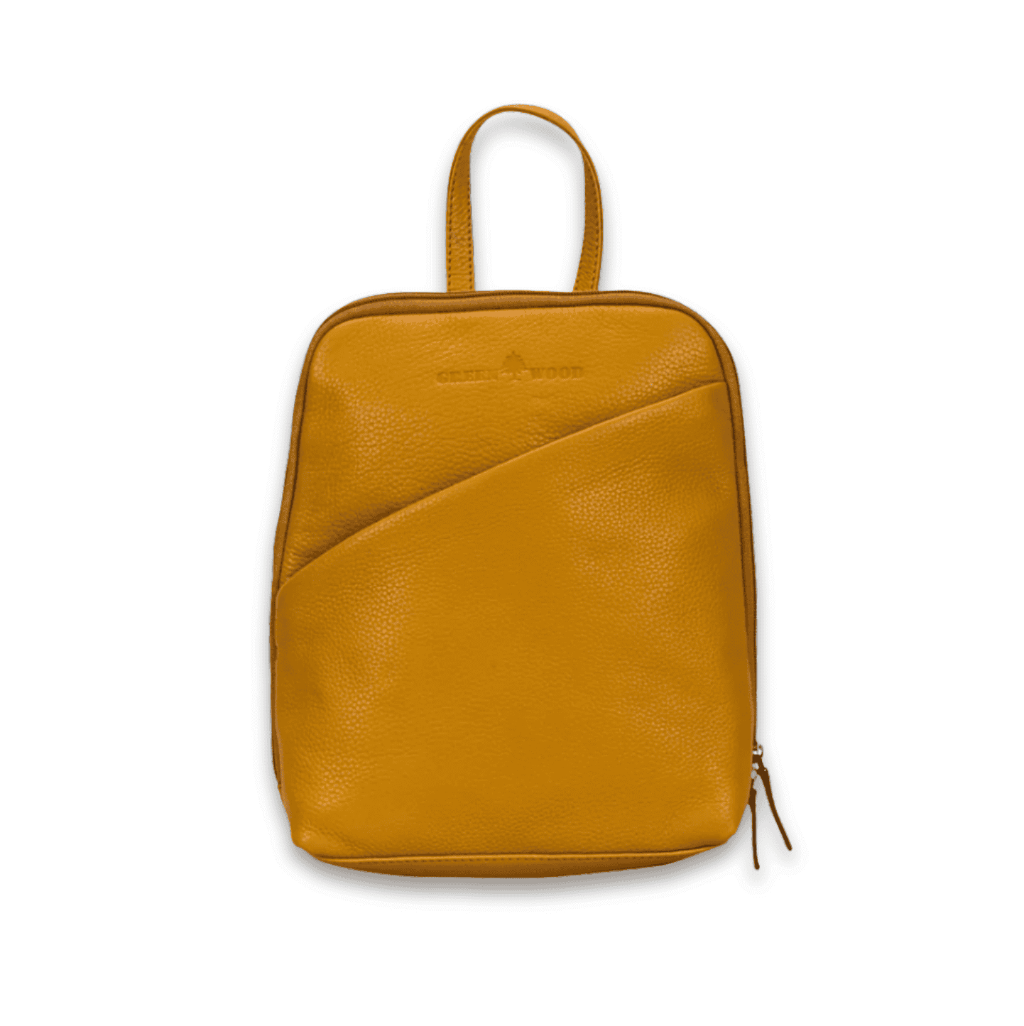 Leather Women's Backpack Claire - Yellow