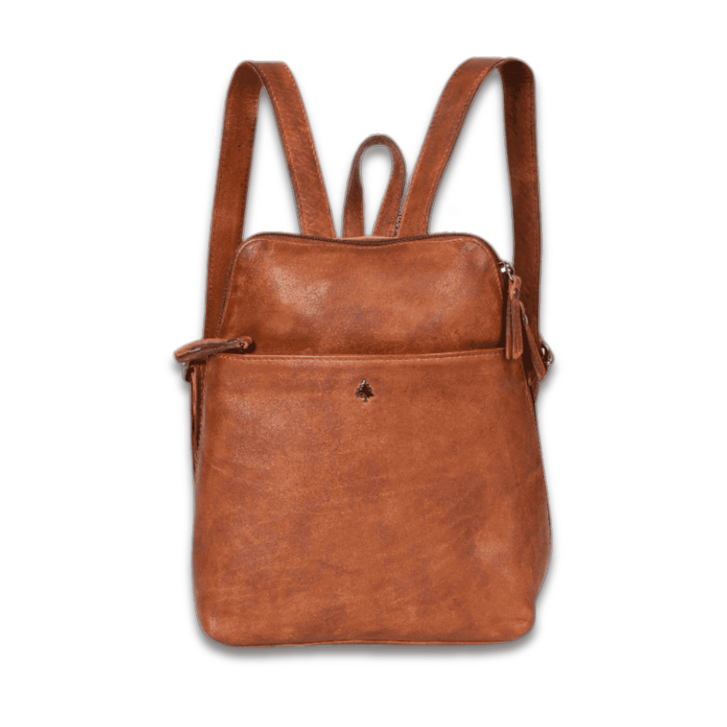 KALGHI Leather Backpack Leather Backpack Penny - Cognac