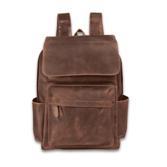 Vintage Leather Backpack Brown