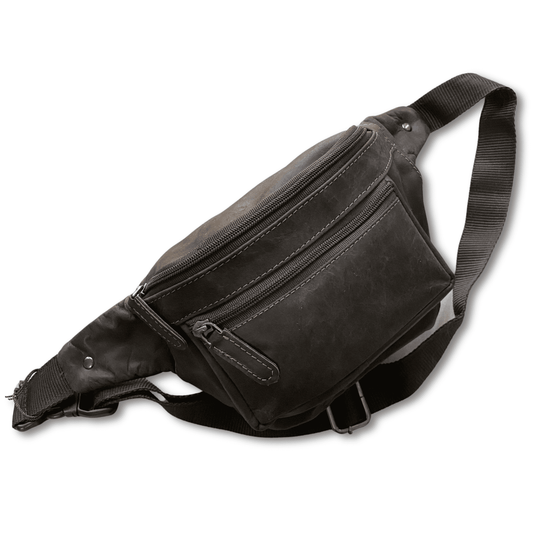 Hunter Leather Dark Brown Belt Bag- KALGHI