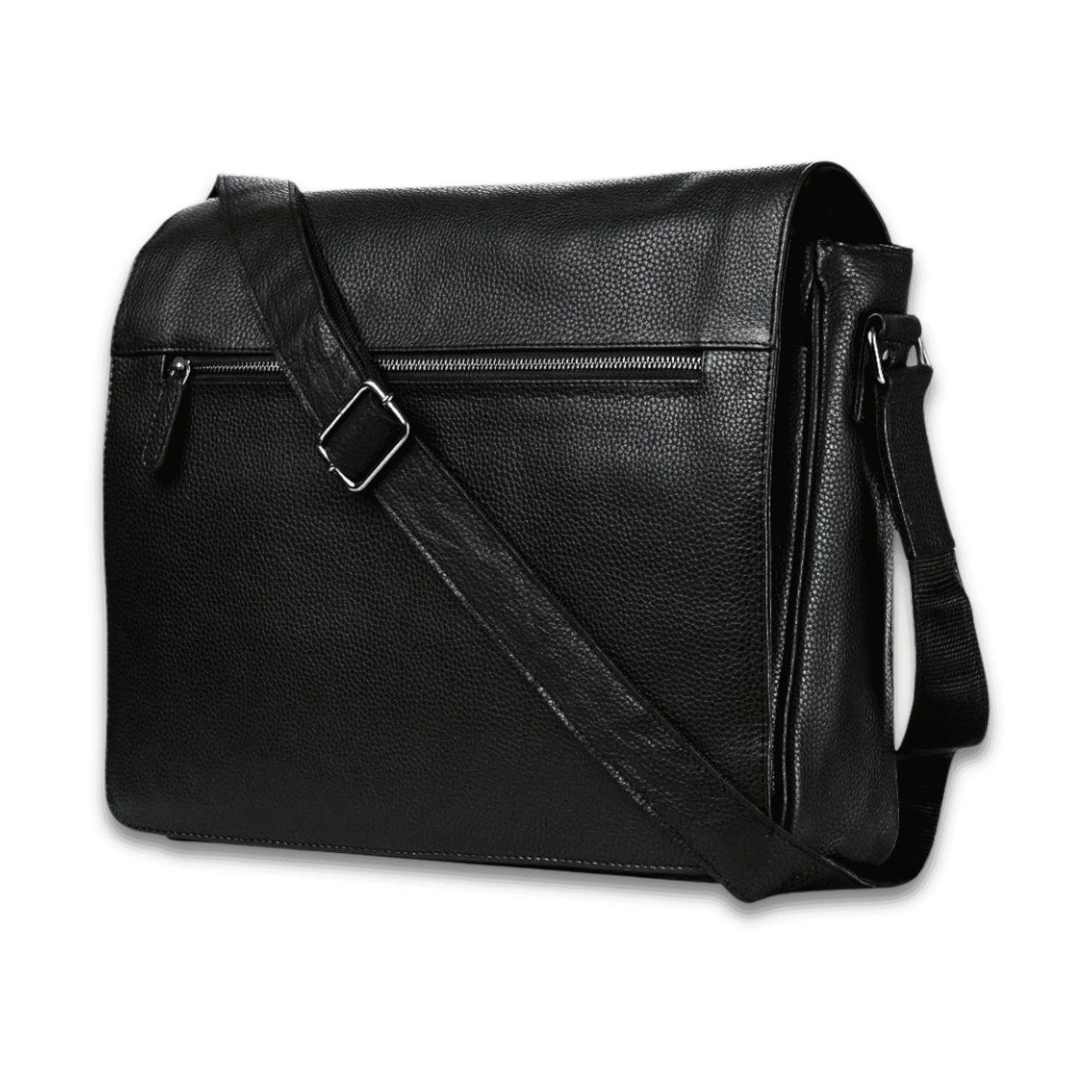 Leather Laptop Bag - Black