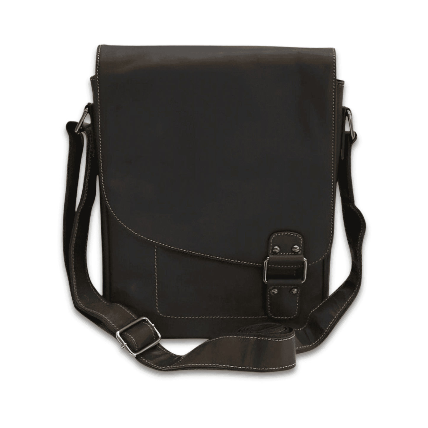 Leather Shoulder Bag Dark Brown