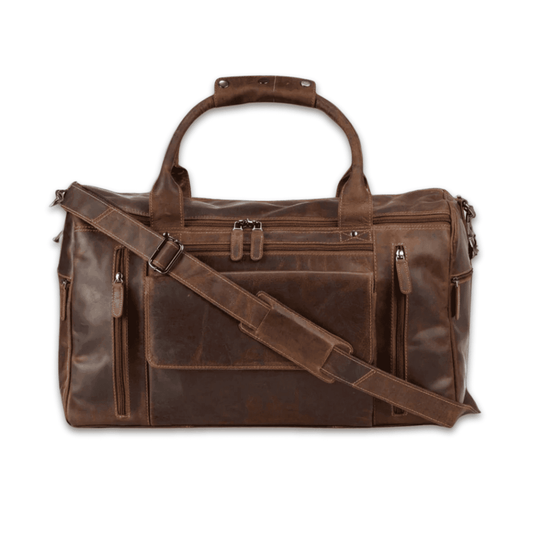 Leather Travel Duffle Bag Large - Sandal