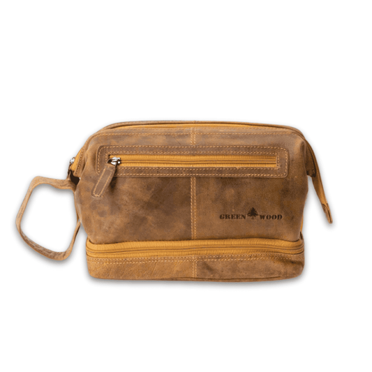 Leather Toiletry Bag Napier Camel