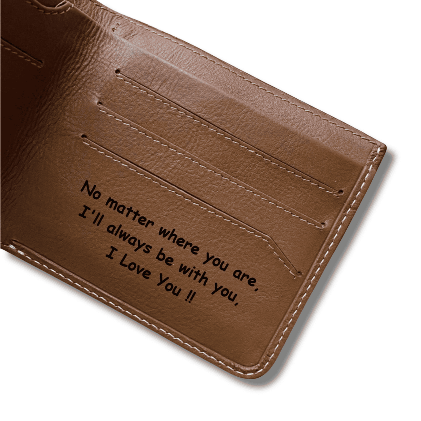 Personalised Slim Leather Wallet for Men