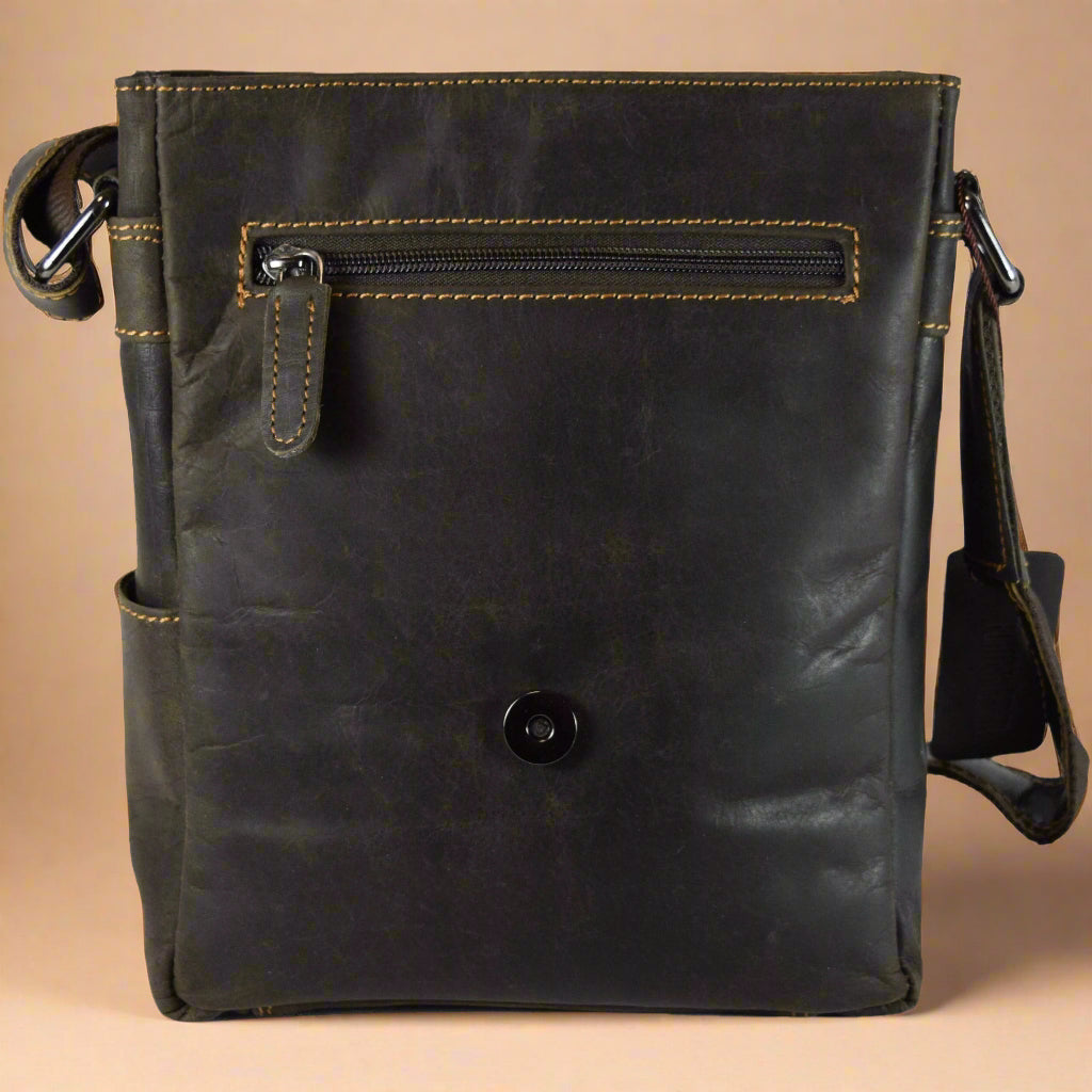 Mini- Leather Messenger - Brown Mini-Messenger Unisex KALGHI