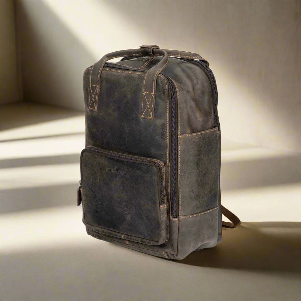 Leather Backpack Micky - Dark Brown Backpack Greenwood Leather