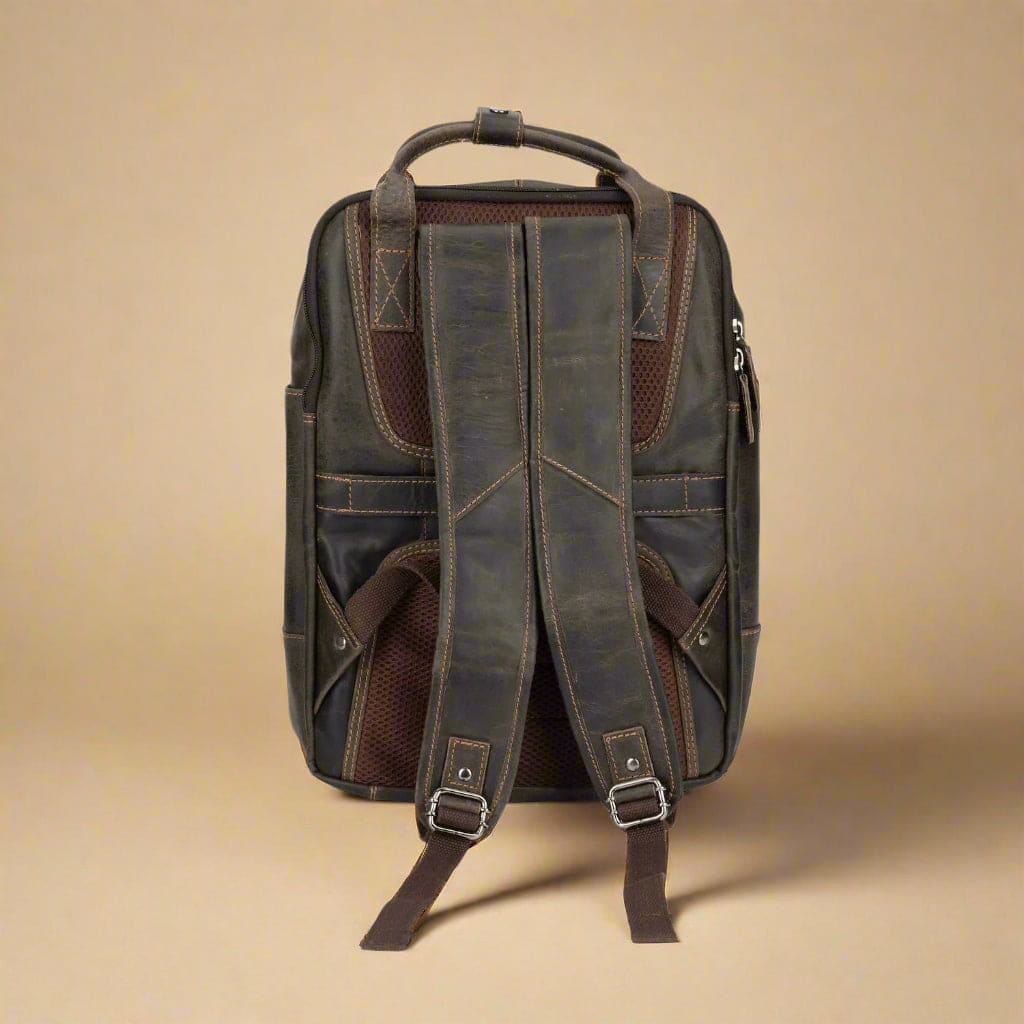 Leather Backpack Micky - Dark Brown Backpack Greenwood Leather