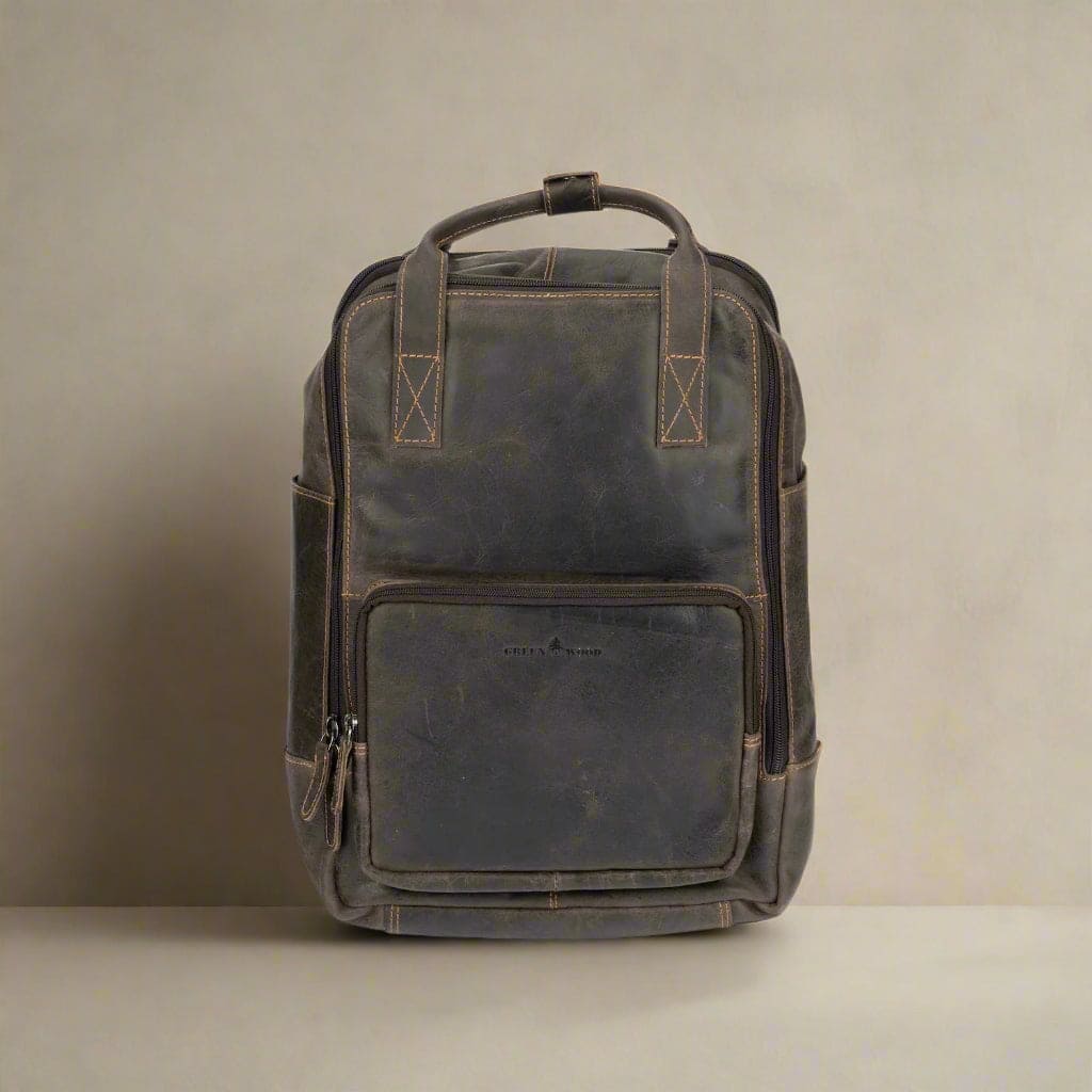 Leather Backpack Micky - Dark Brown Backpack Greenwood Leather