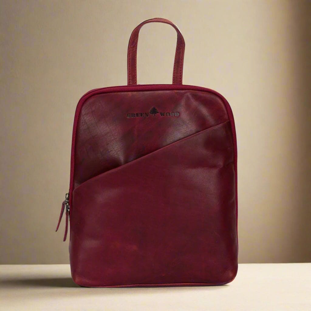 Leather Women's Backpack- Rosewood Backpack KALGHI