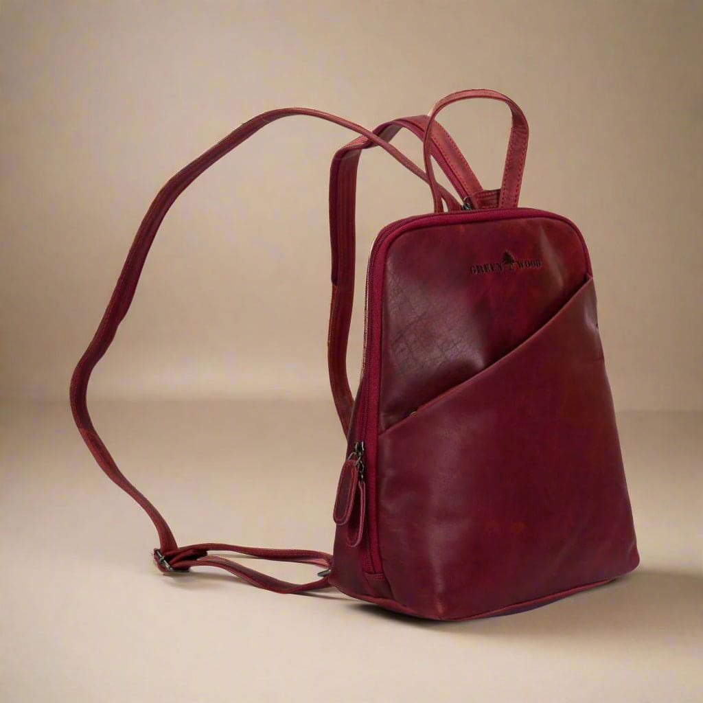 Leather Women's Backpack- Rosewood Backpack KALGHI