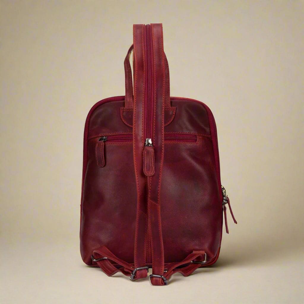 Leather Women's Backpack- Rosewood Backpack KALGHI