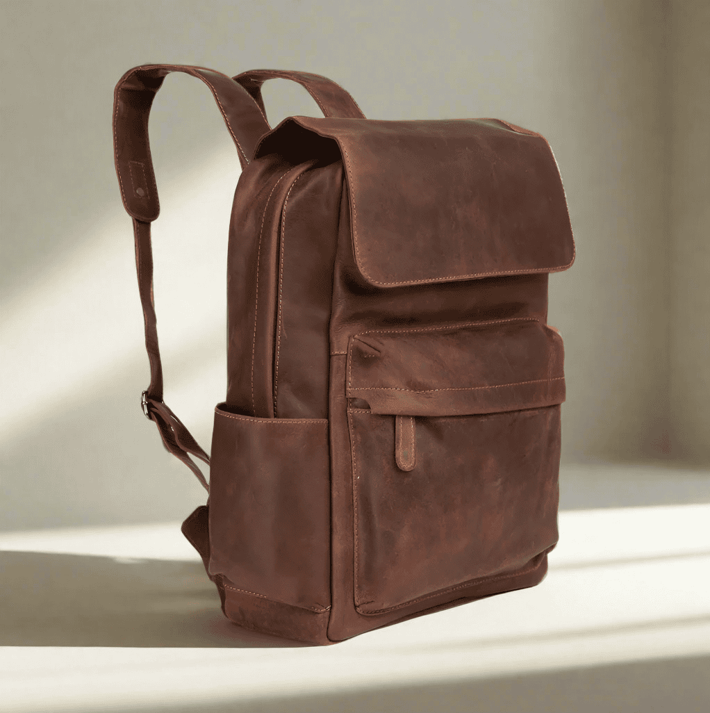 Vintage Leather Backpack Brown BACKPACK KALGHI