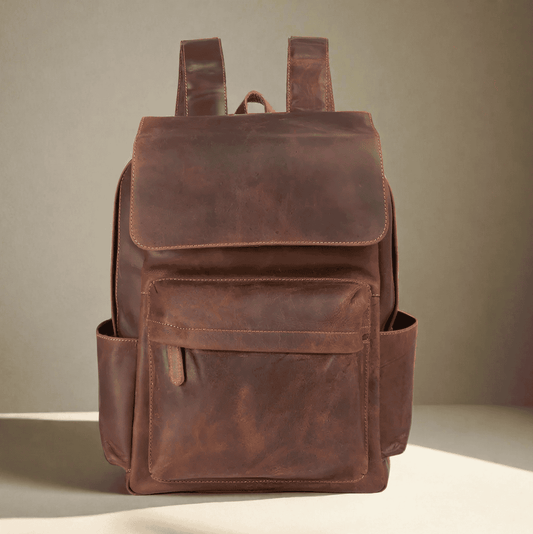 Vintage Leather Backpack Brown BACKPACK KALGHI