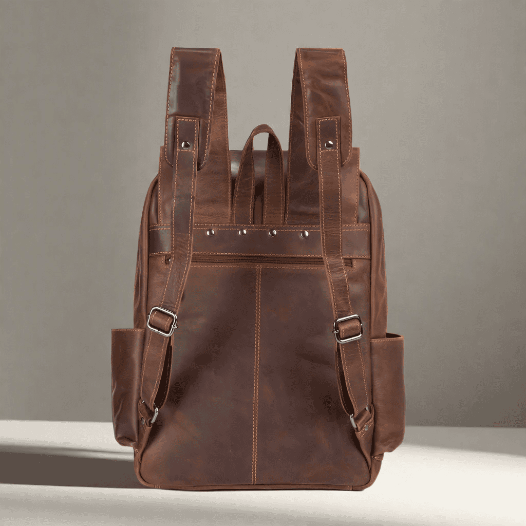 Vintage Leather Backpack Brown BACKPACK KALGHI