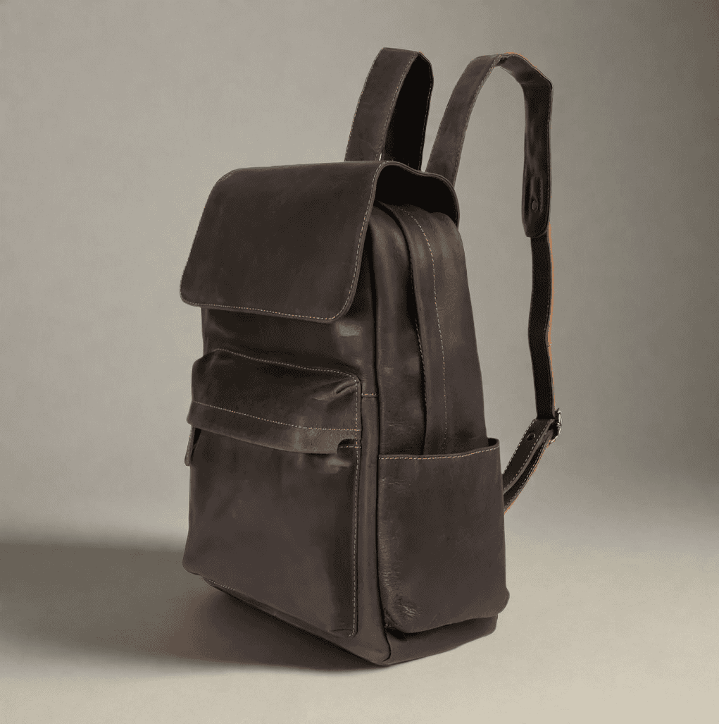 Vintage Leather Backpack Dark Brown BACKPACK KALGHI