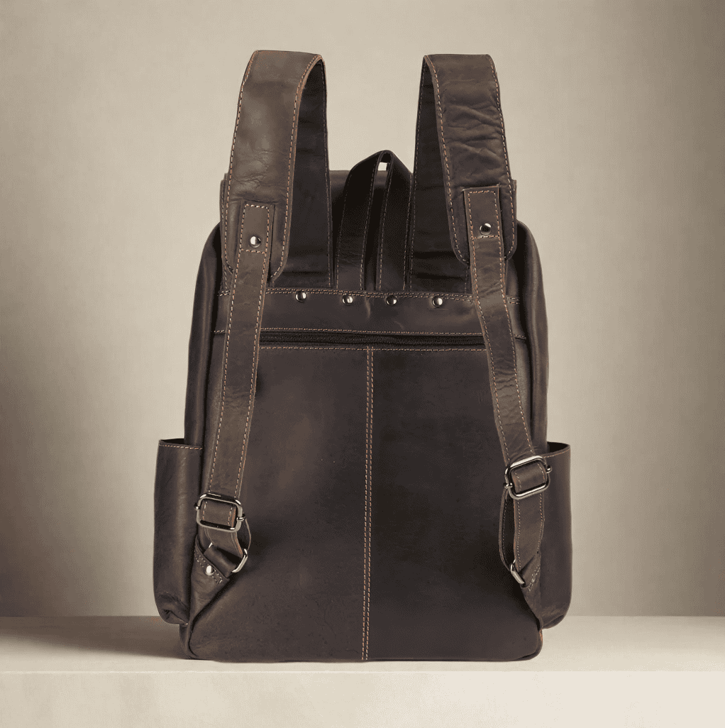 Vintage Leather Backpack Dark Brown BACKPACK KALGHI