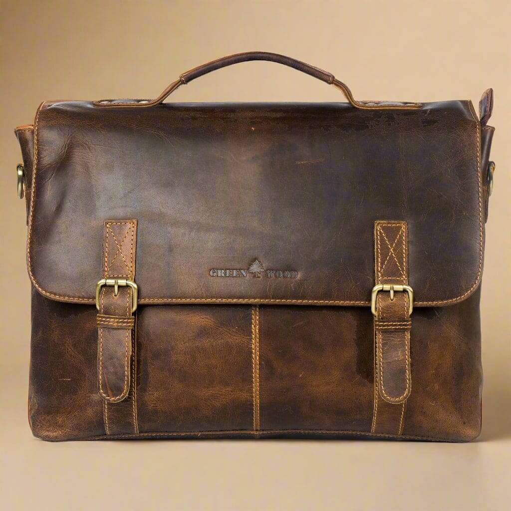 Leather Laptop Bag Leeland Laptop Bag KALGHI