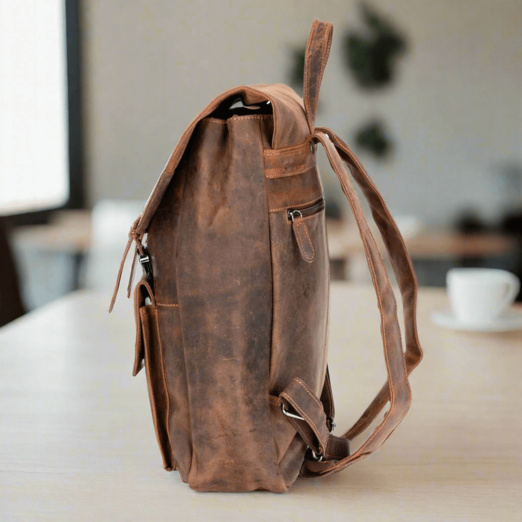 KALGHI Leather Backpack Leather Backpack- Sandal