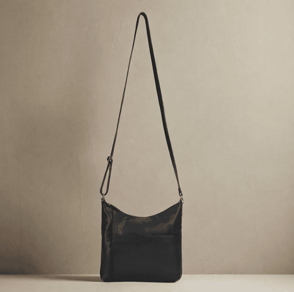 Black Shoulder Leather Bag Leena SATCHEL KALGHI