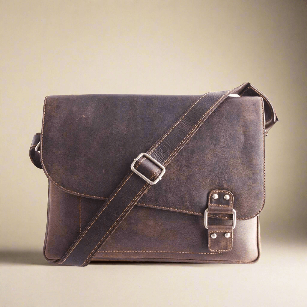 KALGHI SATCHEL Leather Shoulder Bag Brown