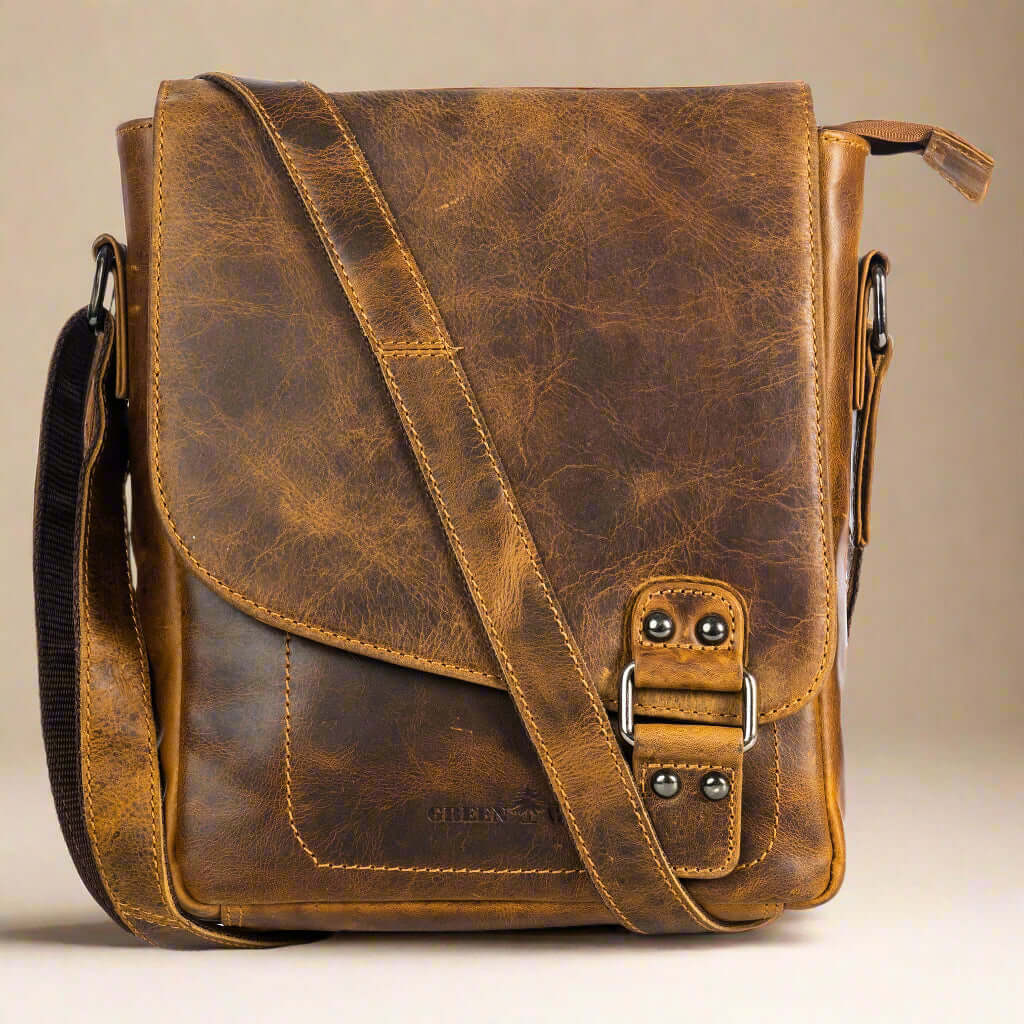 KALGHI Shoulder Bag Leather Shoulder Bag Camel - Harry