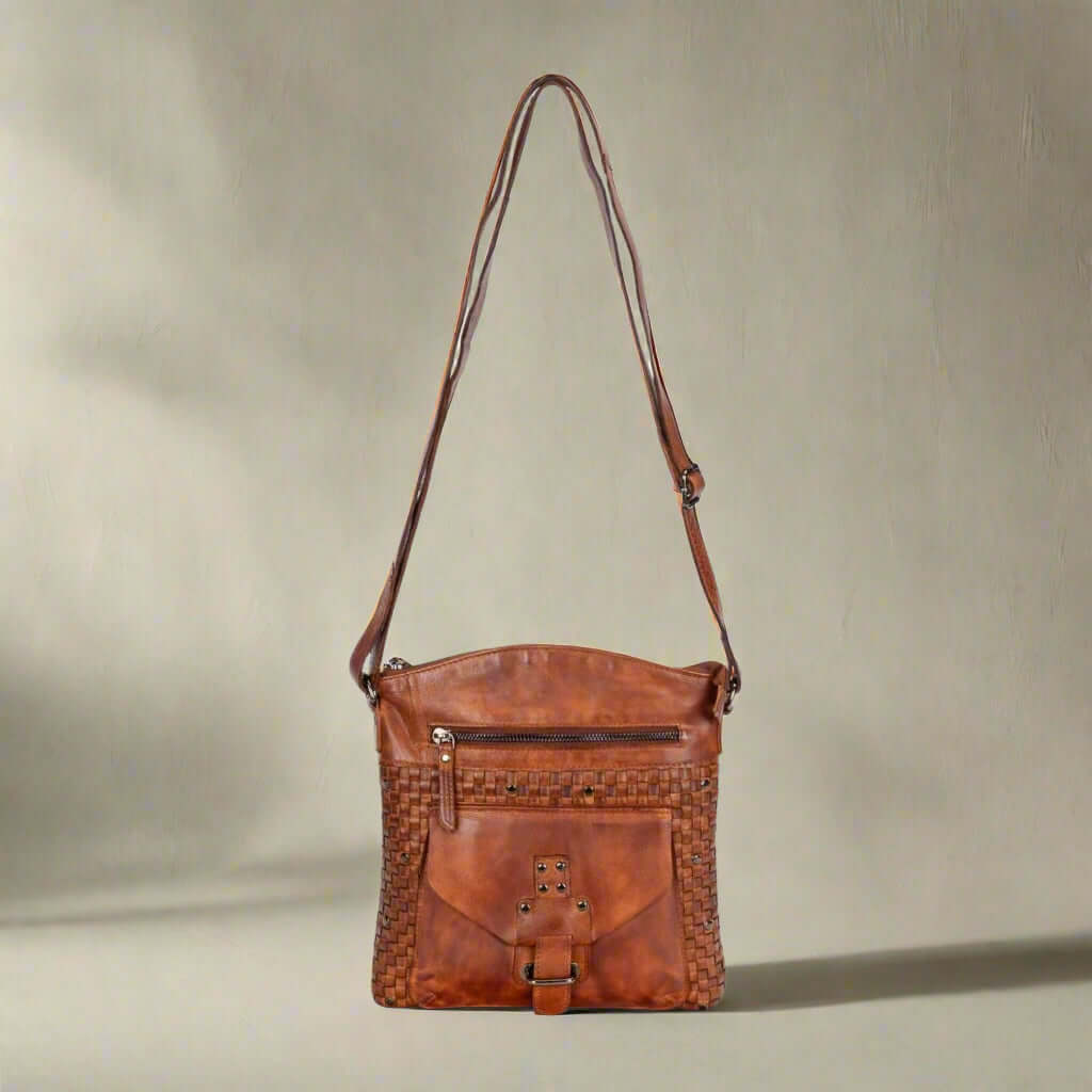 KALGHI Shoulder Bag Leather Shoulder Bag - Cognac