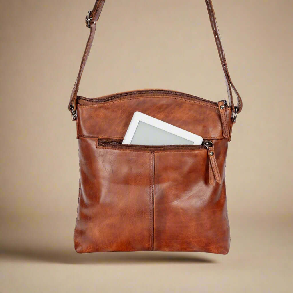 KALGHI Shoulder Bag Leather Shoulder Bag - Cognac