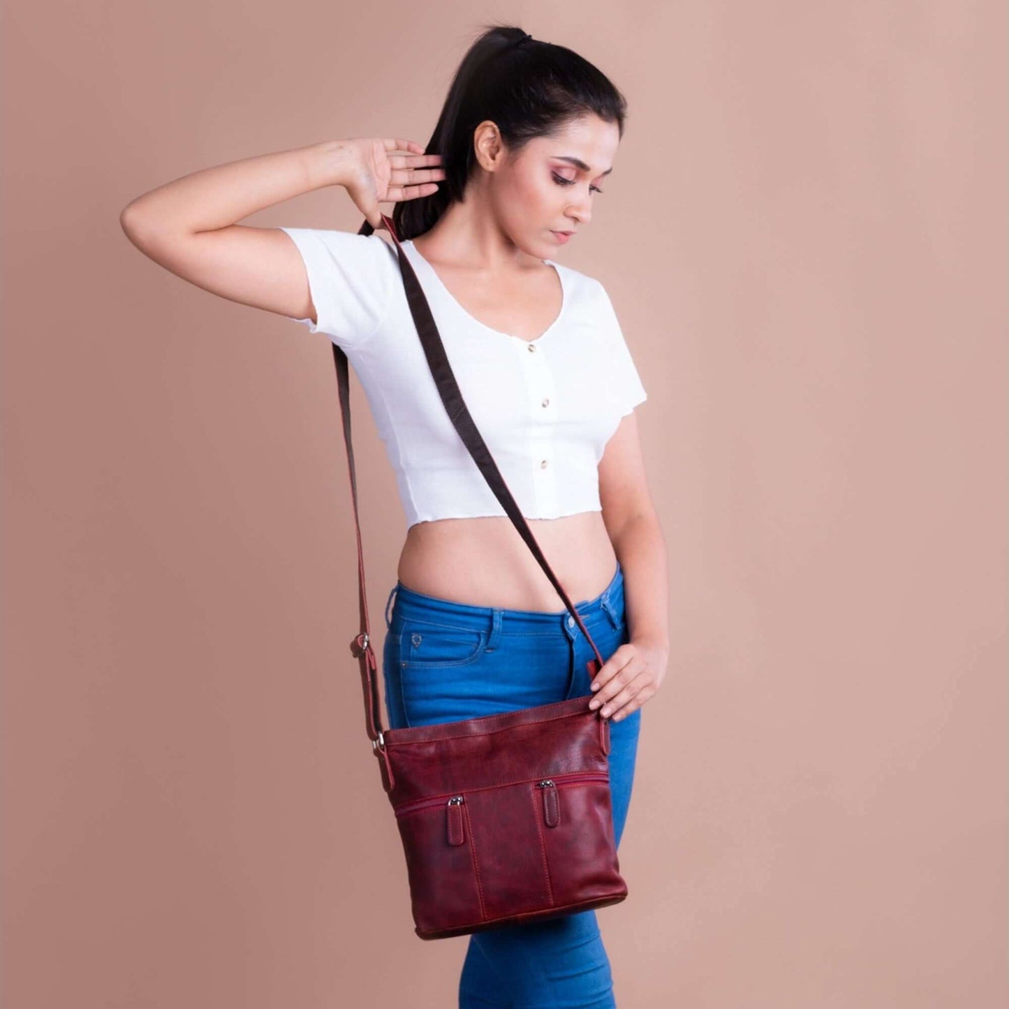 KALGHI Shoulder Bag Leather Shoulder Bag Debby