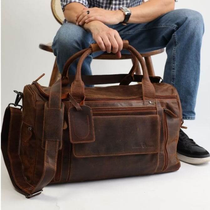 Leather Travel Bag Large - Sandal Travel Bag KALGHI