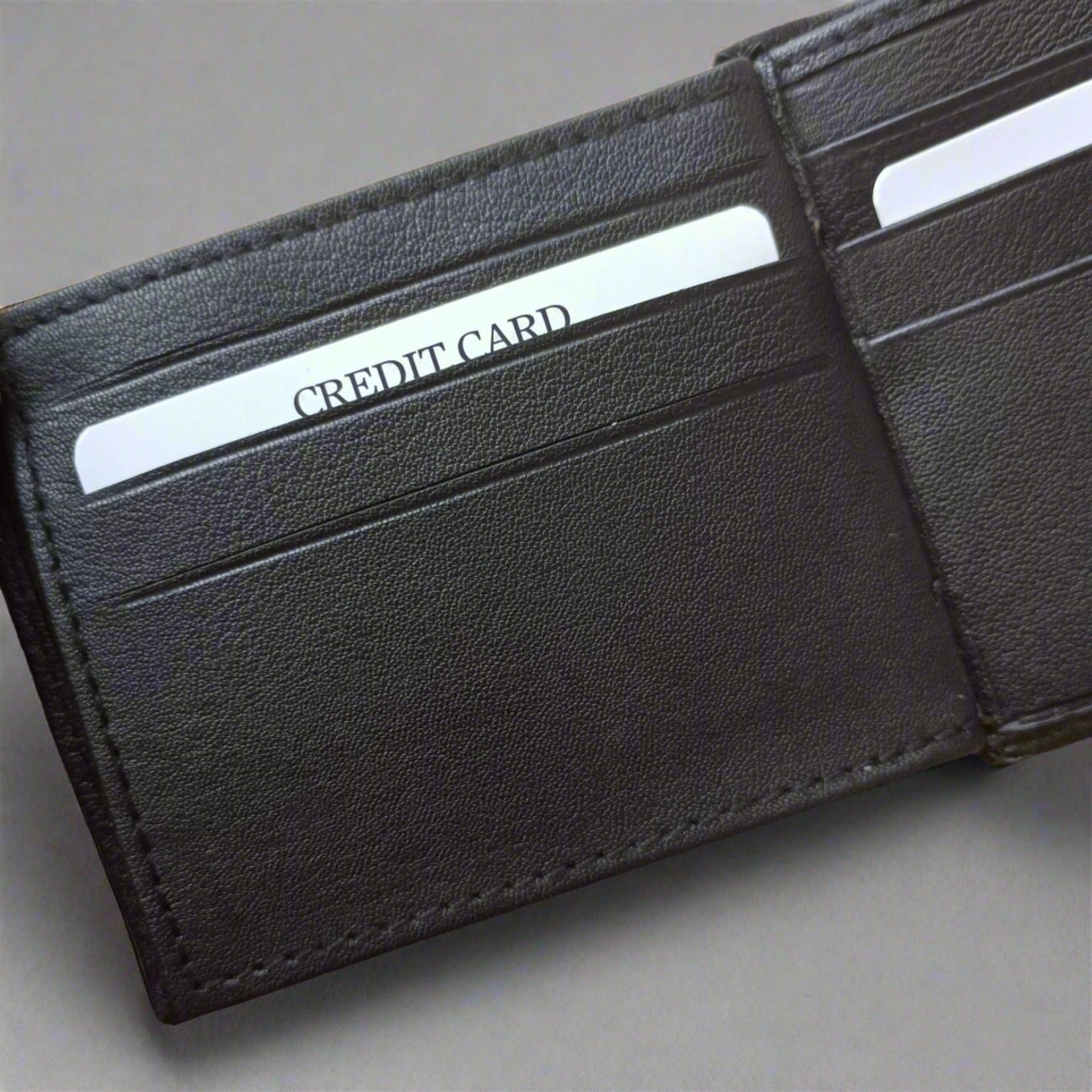 Adger Men's Black Leather Wallet - KALGHI WALLET KALGHI   