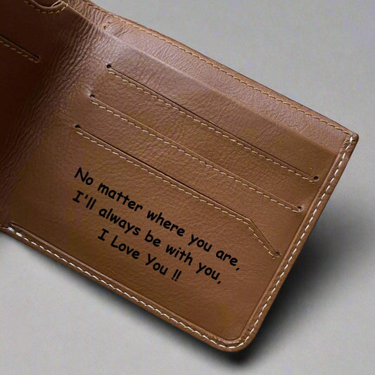 Personalised Tan Leather Wallet- KALGHI WALLET KALGHI