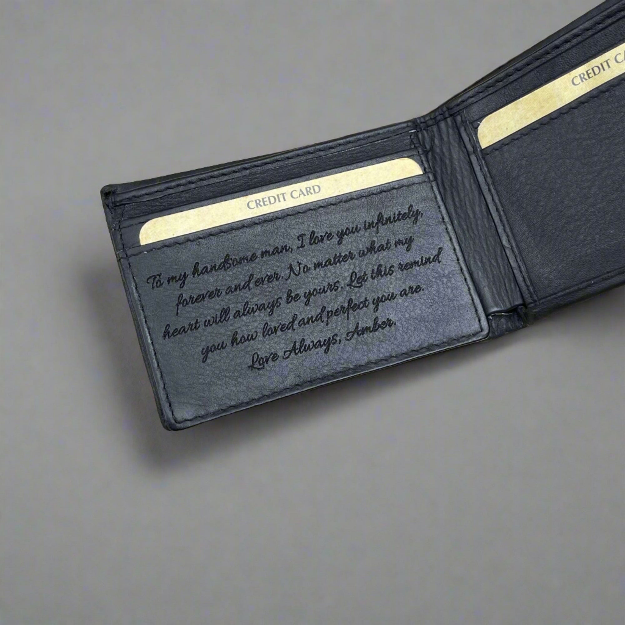 Engraved Wallet Men Handwriting Wallet Personalized Leather -    Engraved wallet men, Personalized leather wallet, Engraved wallet